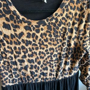 Leopard print maxi dress